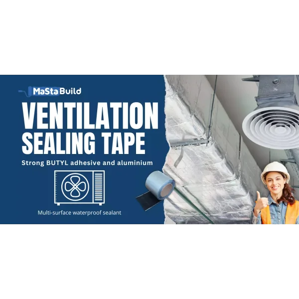 20m flashing tape, aluminium reinforced tape, aqua build, butyl tape, caravan repair tape