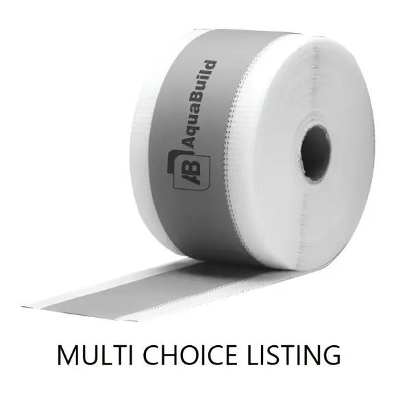 Roll of AquaBand waterproof sealing tape with branding for Aqua Build tanking joints