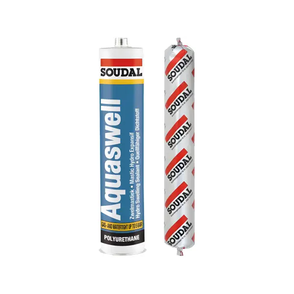 Soudal Aquaswell polyurethane sealant cartridge and foil pack for effective sealing solutions