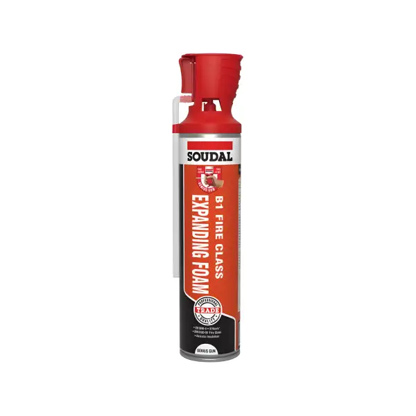 Soudal B1 FIRE & ACOUSTIC EXPANDING FOAM - GENIUS GUN fire Soudal Adhesive, fire rated foam, fire-range, foam filler,