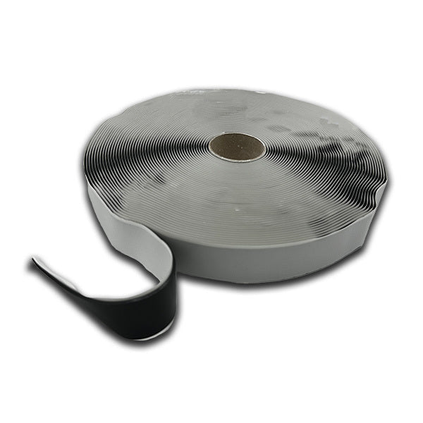 Black and white adhesive tape roll for Bentonite Waterproofing applications