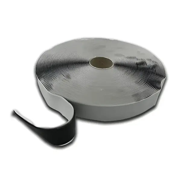 Black and white adhesive tape roll for Bentonite Waterproofing applications