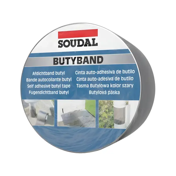 Soudal Butyband butyl tape flashing tape roof flashing, Soudal butyl tape, flashing tape, gap filler, gap filling, gap