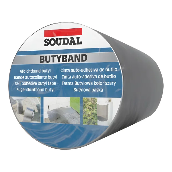 Soudal Butyband butyl tape flashing tape roof flashing, Soudal butyl tape, flashing tape, gap filler, gap filling, gap