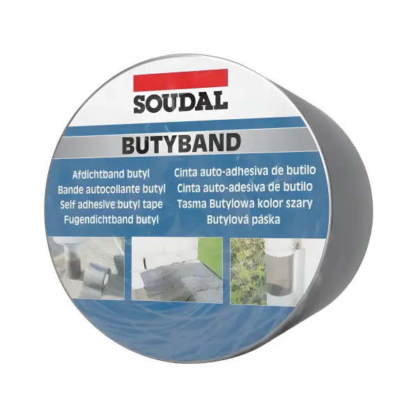 Soudal Butyband butyl tape flashing tape roof flashing, Soudal butyl tape, flashing tape, gap filler, gap filling, gap