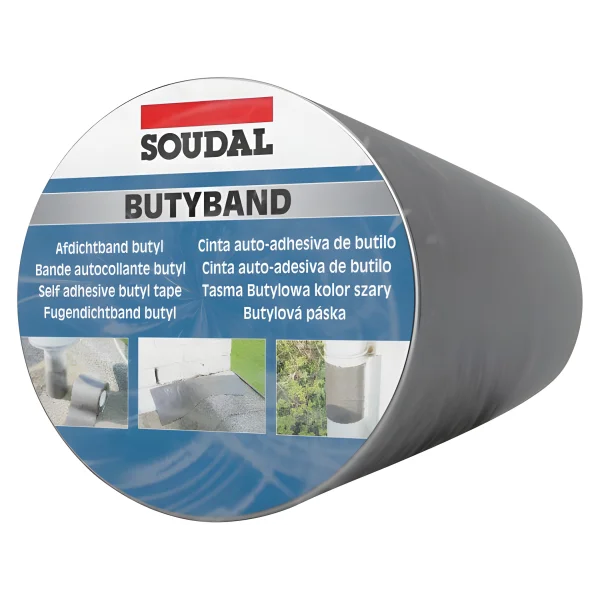 Soudal Butyband butyl tape flashing tape roof flashing, Soudal butyl tape, flashing tape, gap filler, gap filling, gap