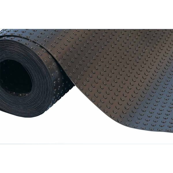 Rolled black rubber mat with textured surface from Clever Shield CM3 Membrane