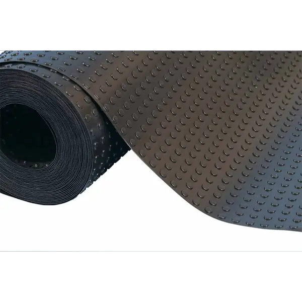 Rolled black rubber mat with textured surface from Clever Shield CM3 Membrane