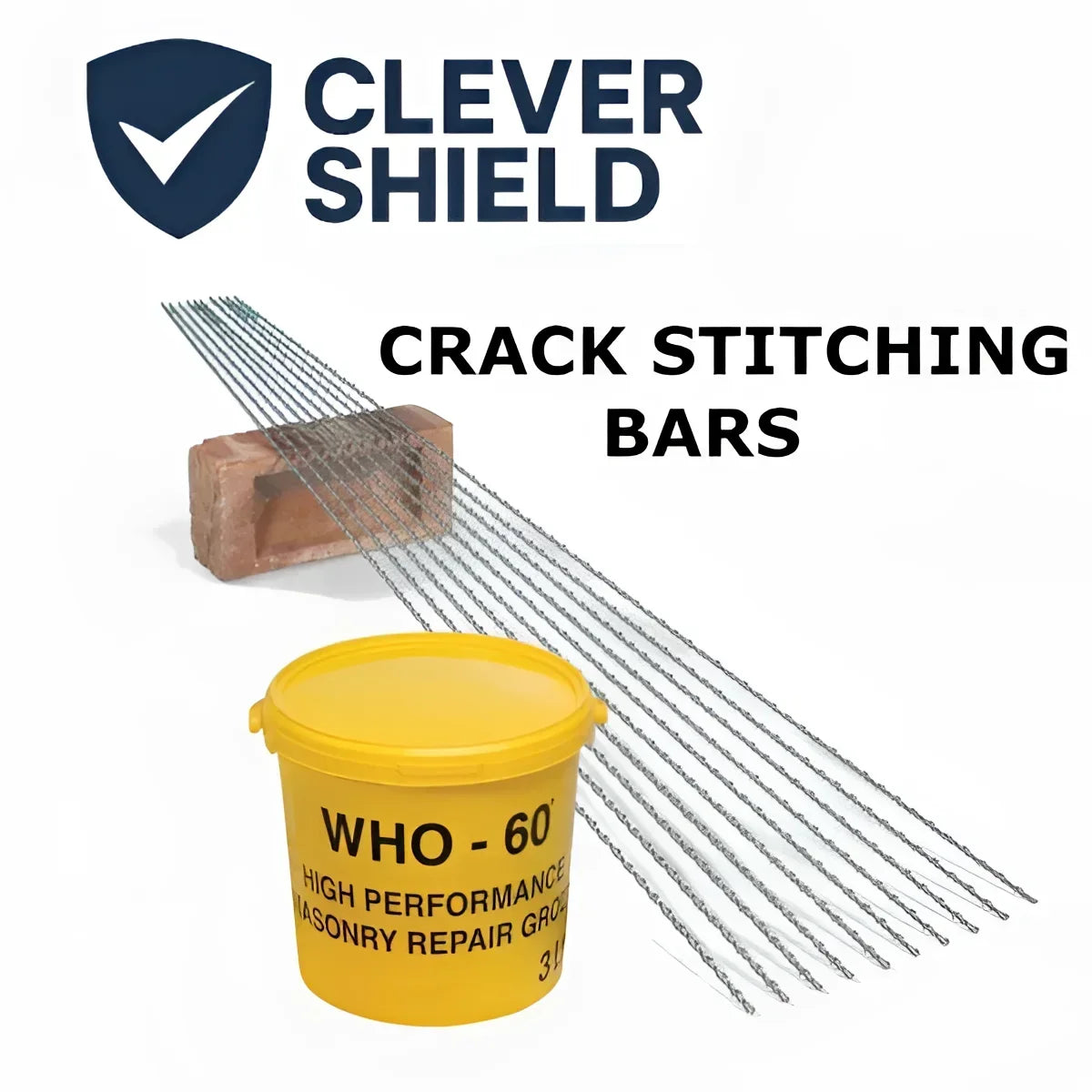 Clever Shield Remedial Wall Ties for Brick Pinning Helix Spiroties, Helix Super Spiro Friction Fit Wall Ties, Remedial