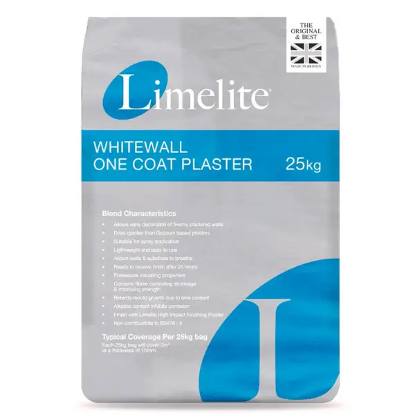 One Coat - Limelight Whitewall Plaster One Coat Waterproofing Damp Proofing, Damp Proofing Membranes & Coatings, High