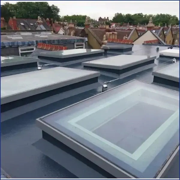 Flat roof skylights featured in Desmopol Roof Kit 1 - 12.5m² Cover