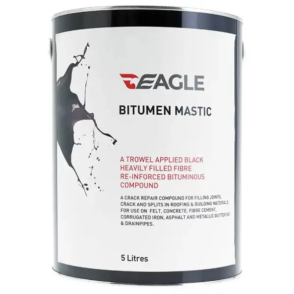 5-liter can of Eagle brand Bitumen Mastic Sealant for superior waterproofing