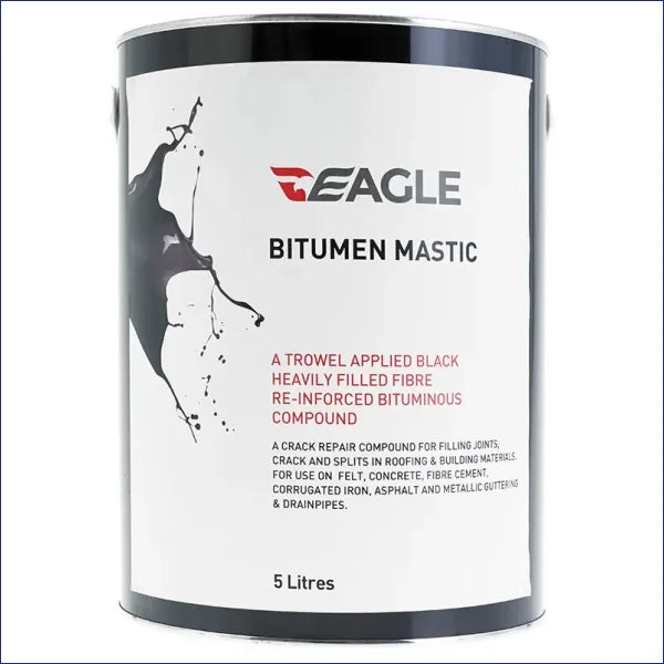 Eagle Bitumen Trowel Mastic 5L / Black Bituminous Roof Paint