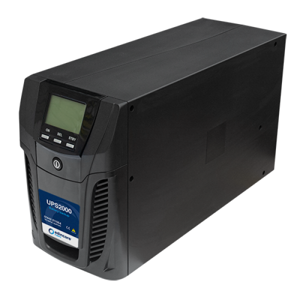 Black Edincare UPS 2000 Backup Uninterruptible Power Supply for reliable energy support