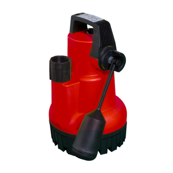 Red and black Edincare EA31 Automatic Sump Pump for effective water removal