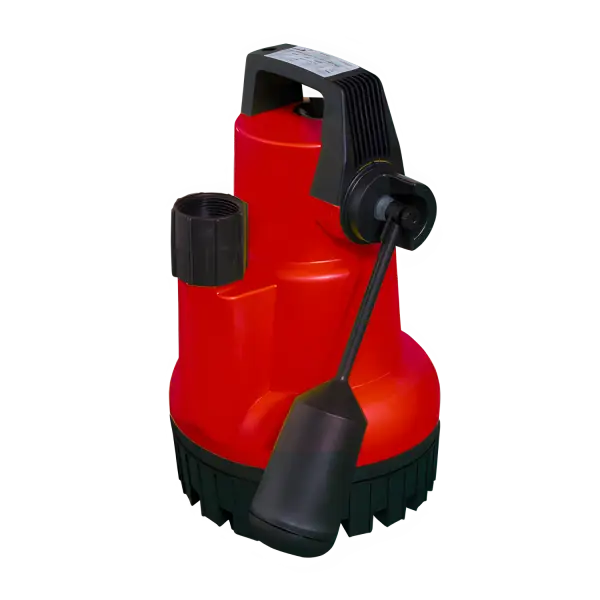 Red and black Edincare EA31 Automatic Sump Pump for effective water removal