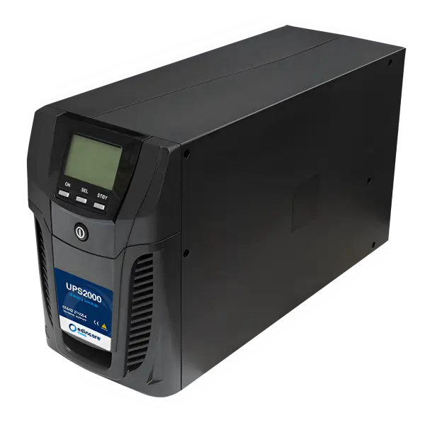 Black Edincare UPS 2000 Backup Uninterruptible Power Supply for reliable energy support