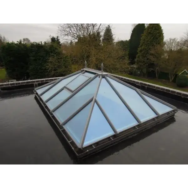 Glass-paneled skylight structure of EPDM Orangery Roof Kits for enhanced natural light