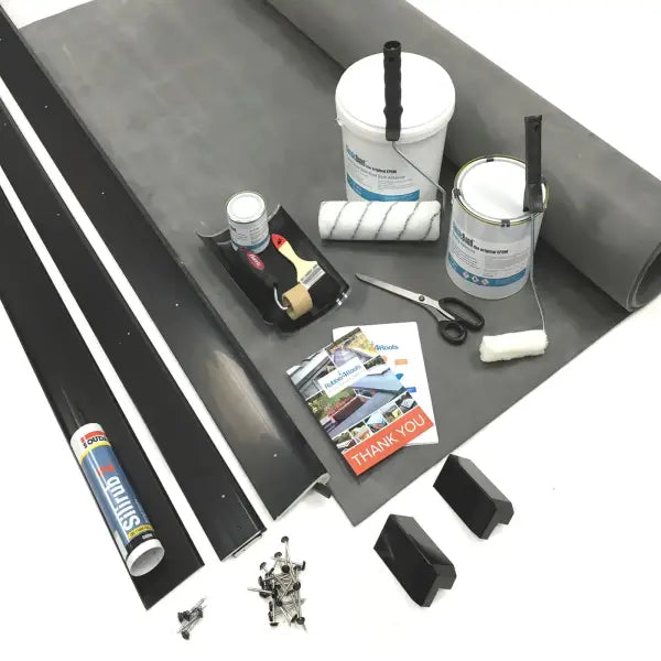 EPDM Porch Roof Kits showcasing a complete roofing repair kit for durable repairs