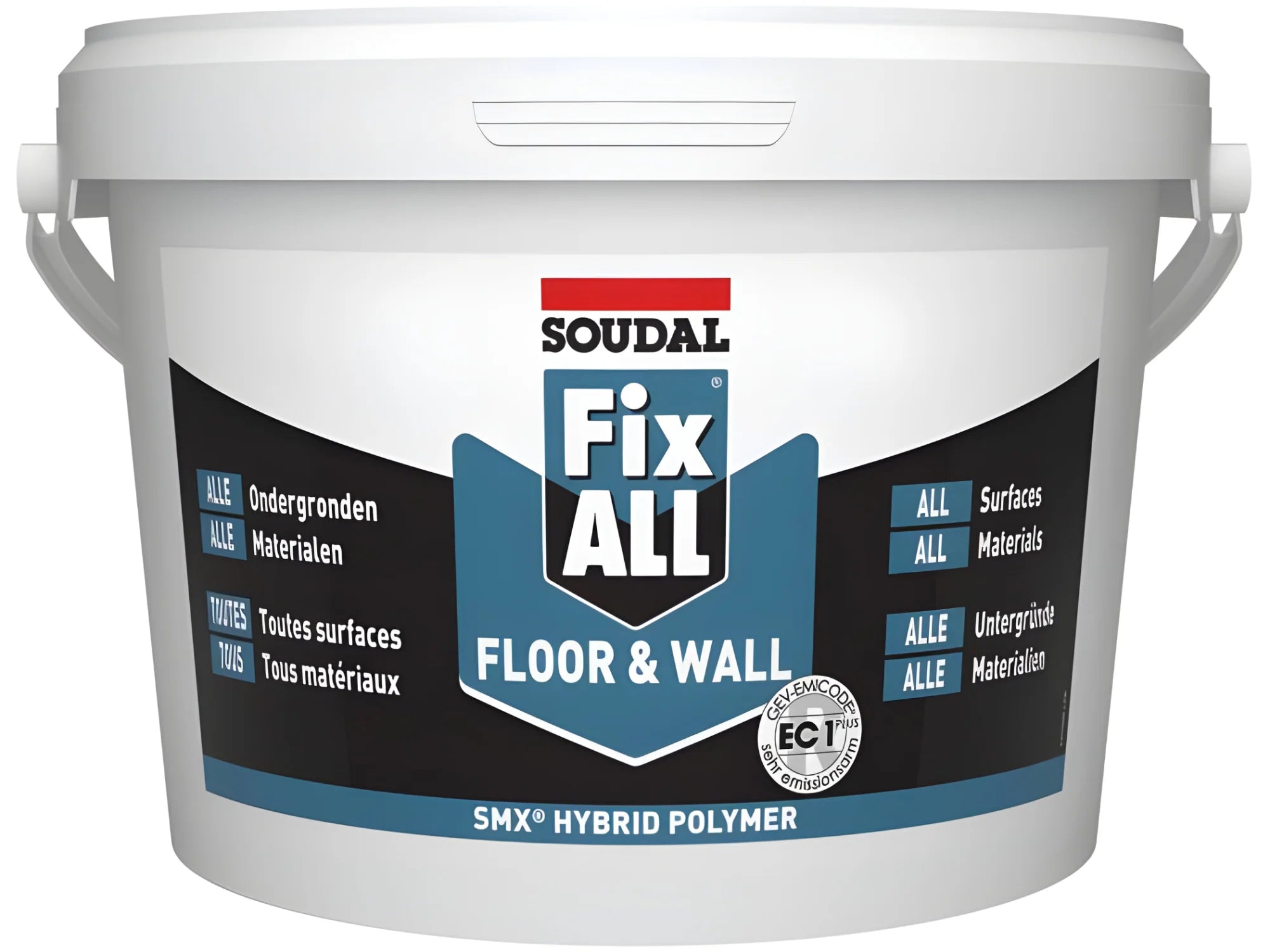 High-performance Hybrid Polymer Adhesive | Fix ALL Floor & Wall | 4kg Bucket Soudal Adhesive, Fix All, floor adhesive,