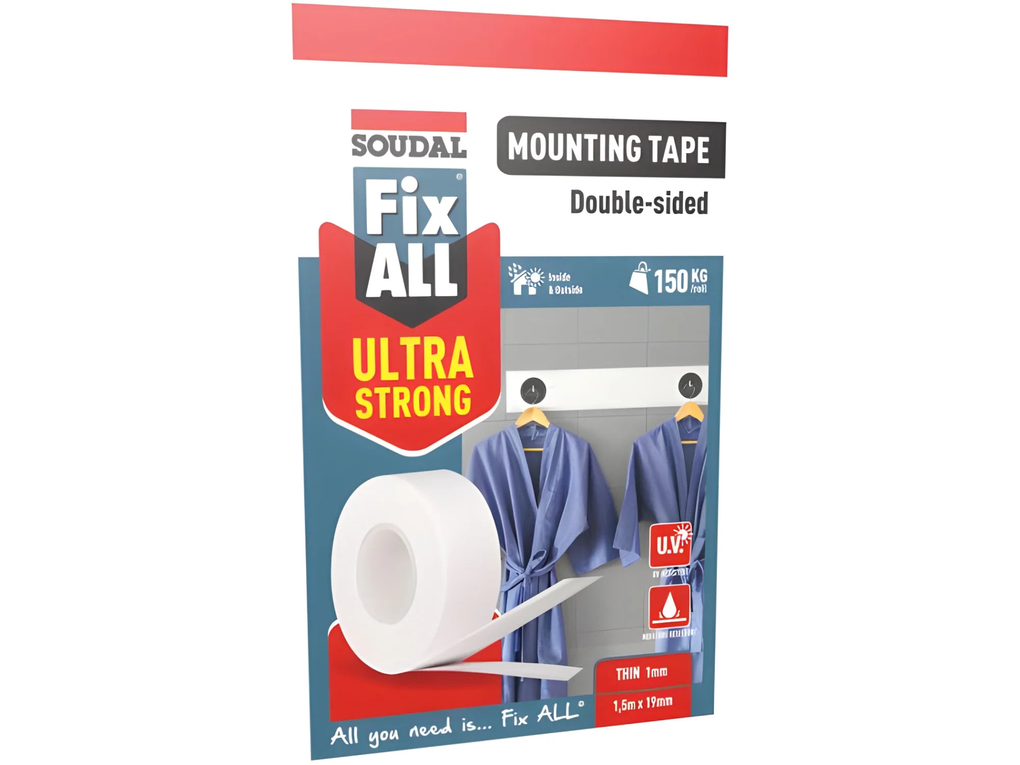 Fix ALL ULTRA STRONG Mounting Tape: Permanent Bond for Various Materials Soudal Soudal