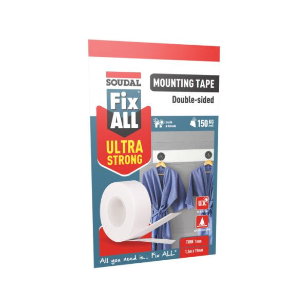 Fix ALL ULTRA STRONG MOUNTING TAPE White