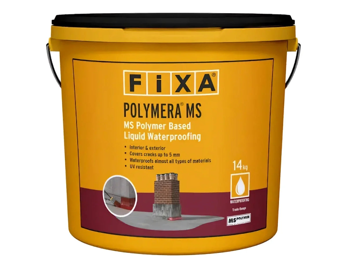 FIXA Construction Chemicals logo – Polymera MS and Polymera MS Fluid waterproofing membranes