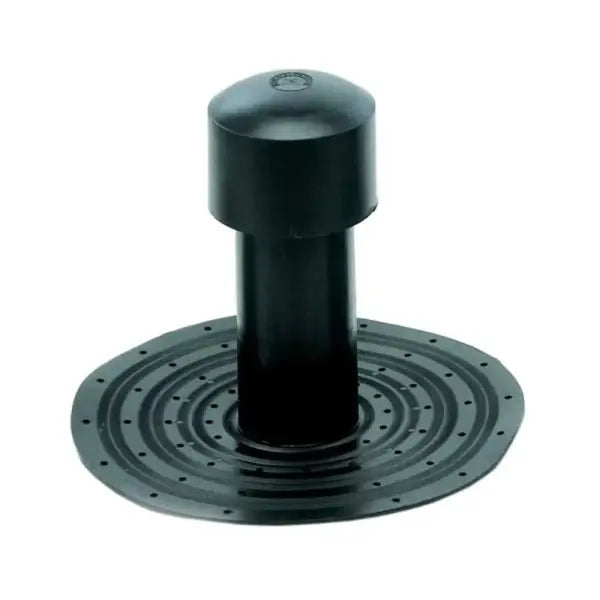 Black roof vent pipe featured in Flat Roof Breather Vent product display