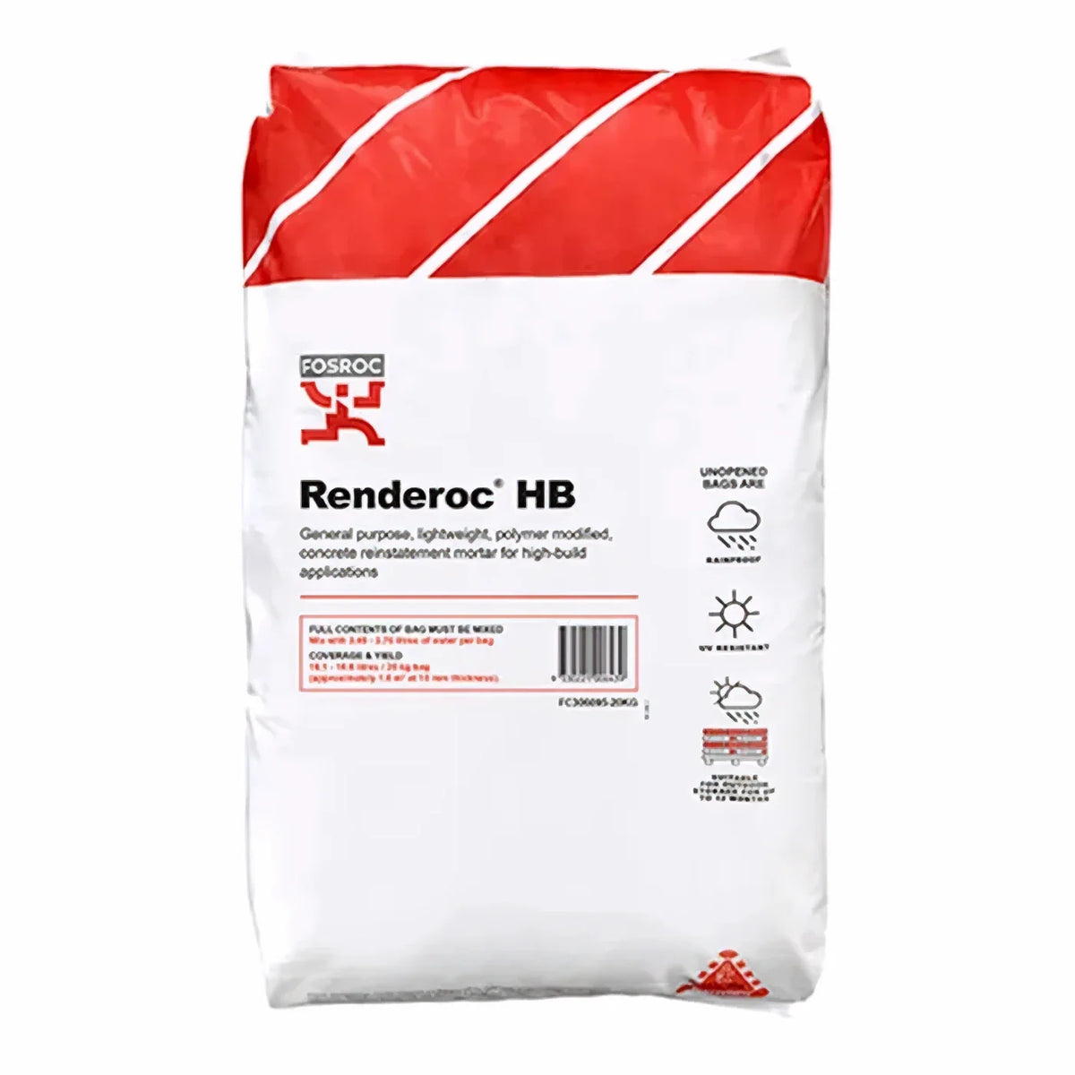 fosroc renderoc hb lightweight concrete repair mortar