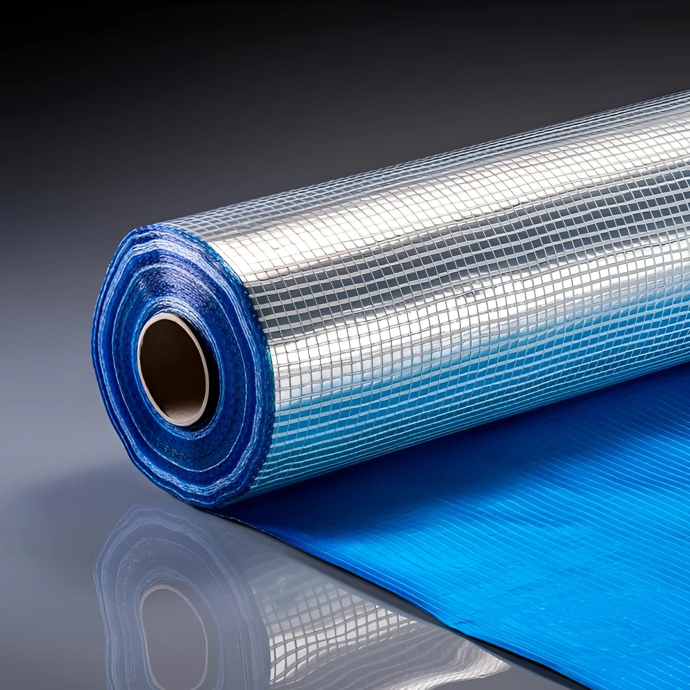Visqueen gas barrier membrane roll blue and silver polyethylene radon and methane protection