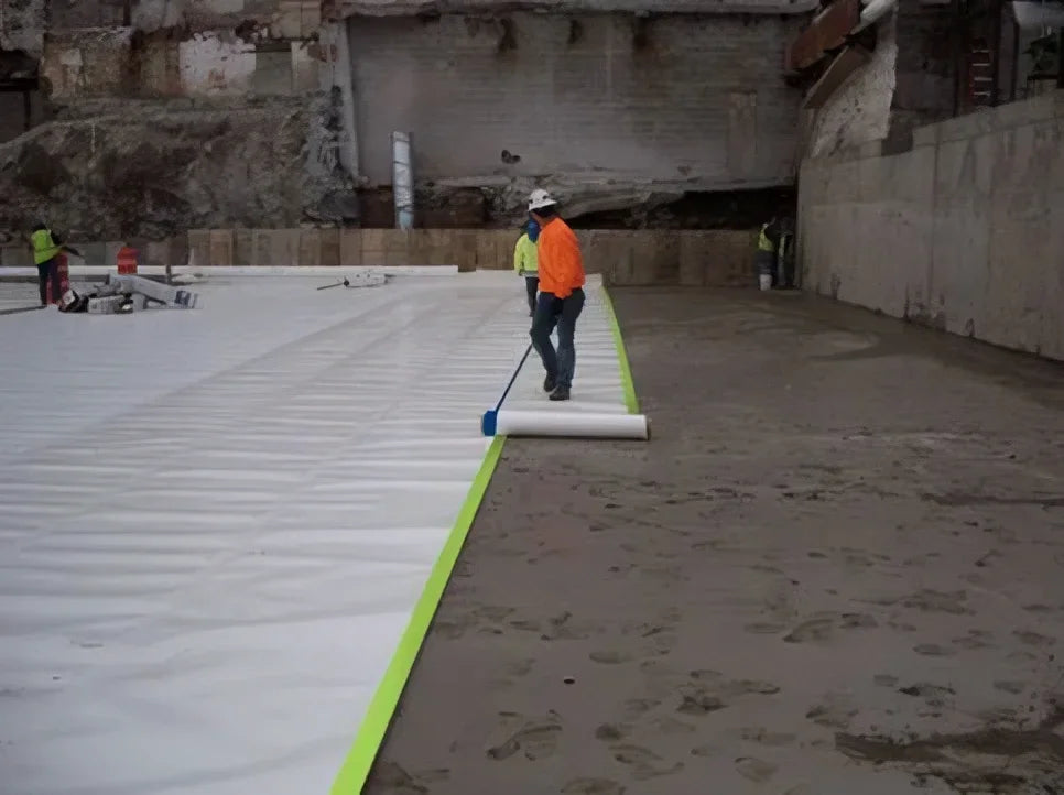 Pre-applied foundation waterproof membrane