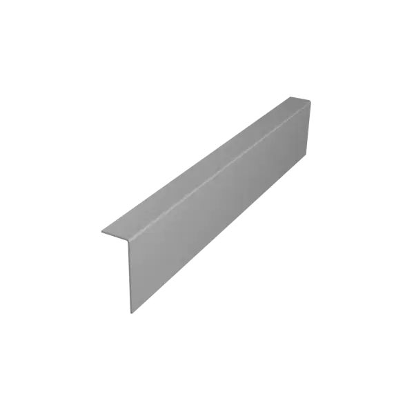 Gray metal L-shaped angle trim piece for GRP Simulated Lead Flashing Trim C100