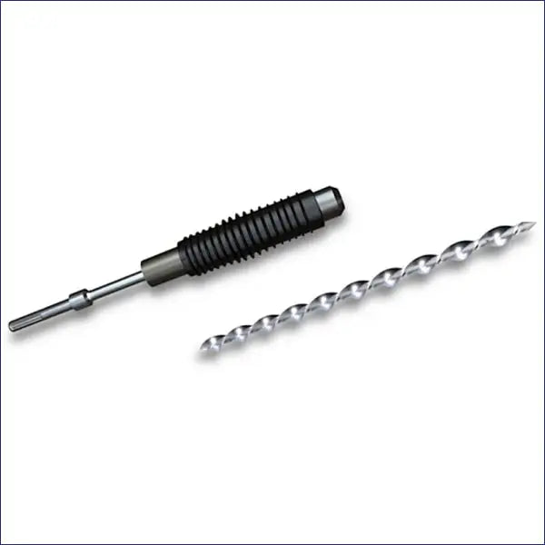 Drill bit adapter with spiral drill bit for Helix Spiroties hand tool display