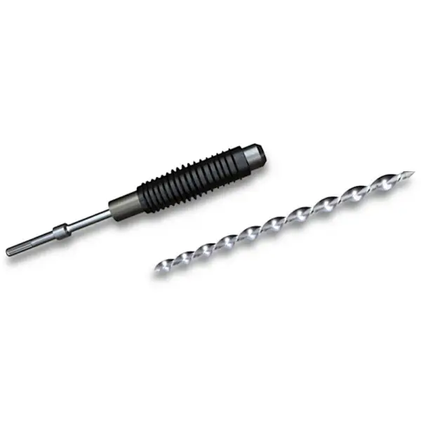 Drill bit adapter and spiral drill bit for Helix Spiroties SDS Drive Tool