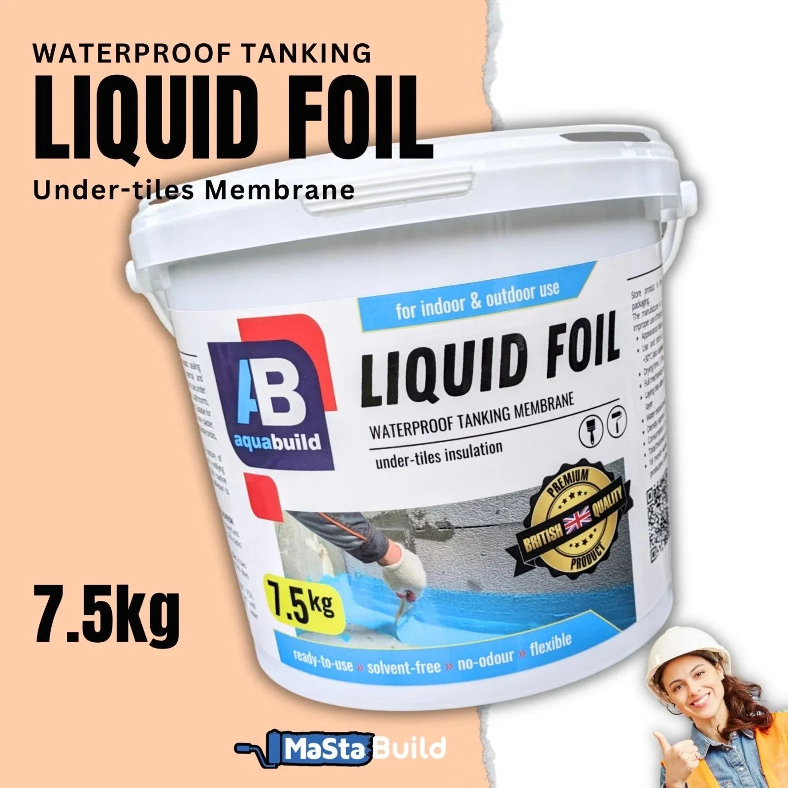 15kg waterproofing, aqua build, balcony waterproofing, floor waterproofing, frost resistant waterproofing