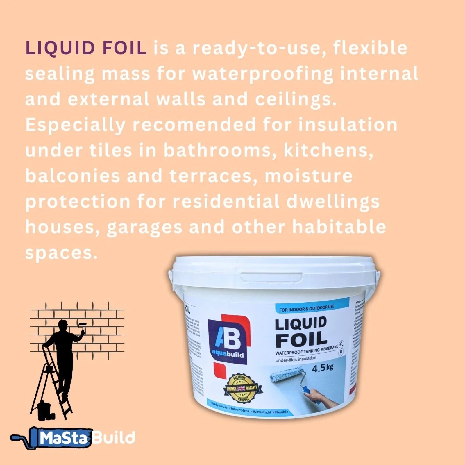 15kg waterproofing, aqua build, balcony waterproofing, floor waterproofing, frost resistant waterproofing