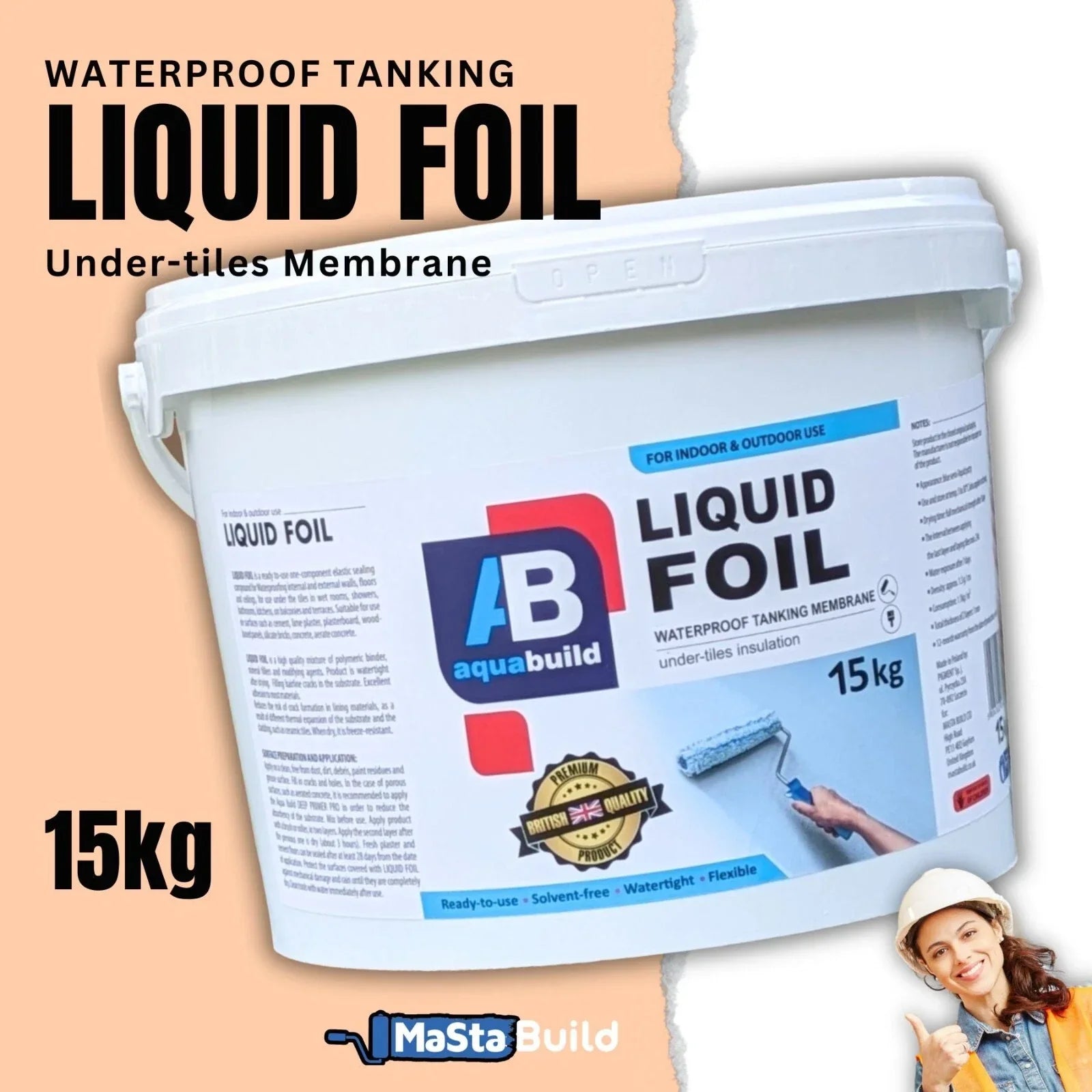 15kg waterproofing, aqua build, balcony waterproofing, floor waterproofing, frost resistant waterproofing