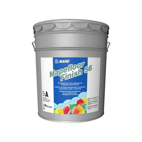 Mapefloor Finish 56 – High-Gloss UV-Resistant Polyaspartic Resin clear coating, Commercial Floor Coating, Commercial
