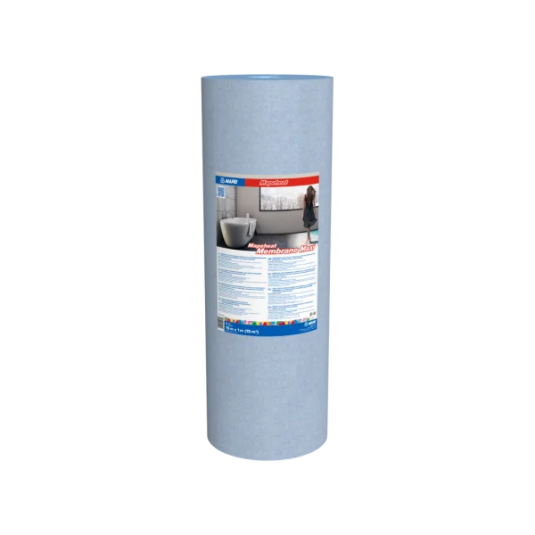 MAPEHEAT Membrane MAXI: Waterproofing for Heated Floors Mapei anti-fracture membrane, C2 adhesive compatible, crack