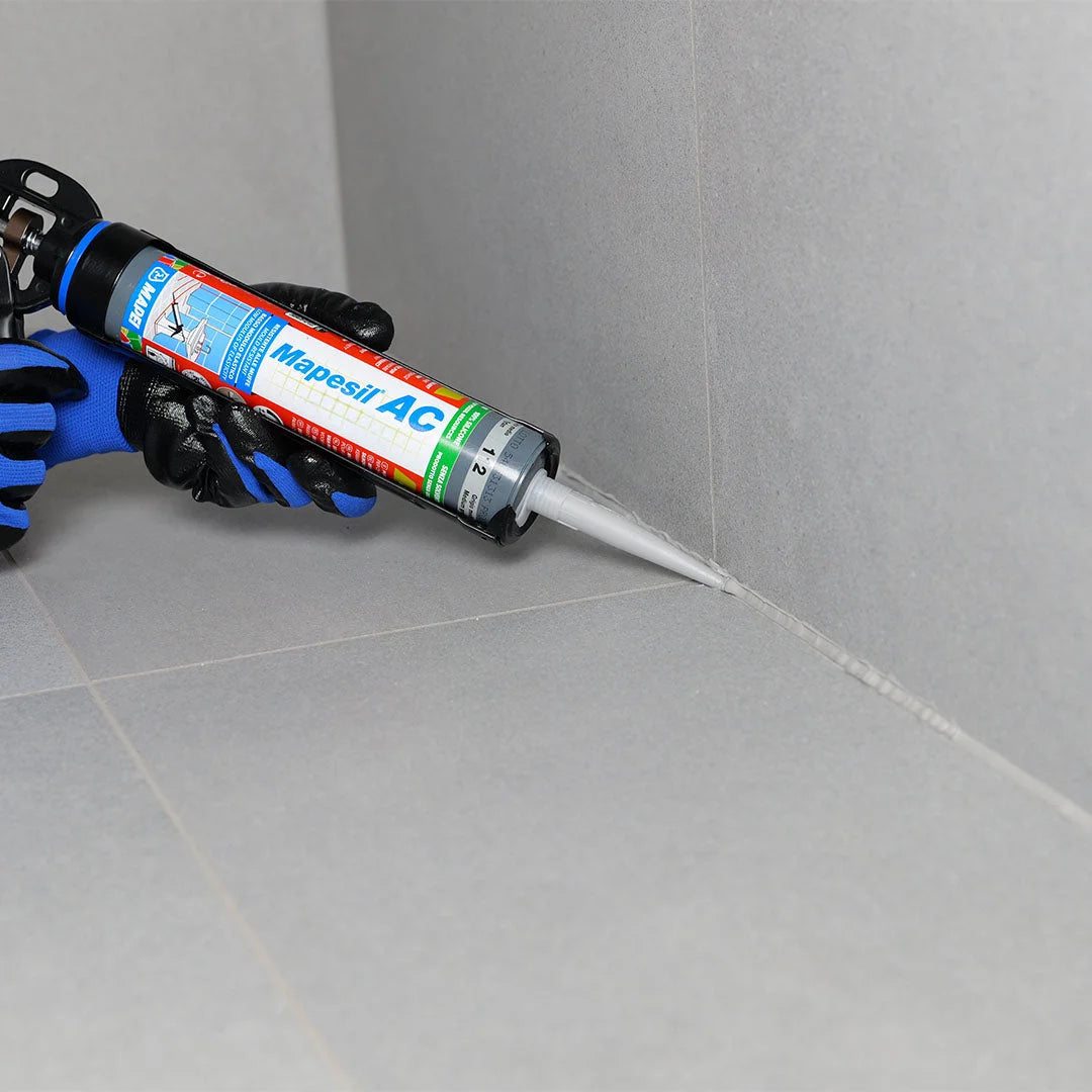 Mapesil AC Mould-Resistant Silicone Sealant 310ml x 12 Mapesil AC silicone sealant, mould-resistant highly elastic &