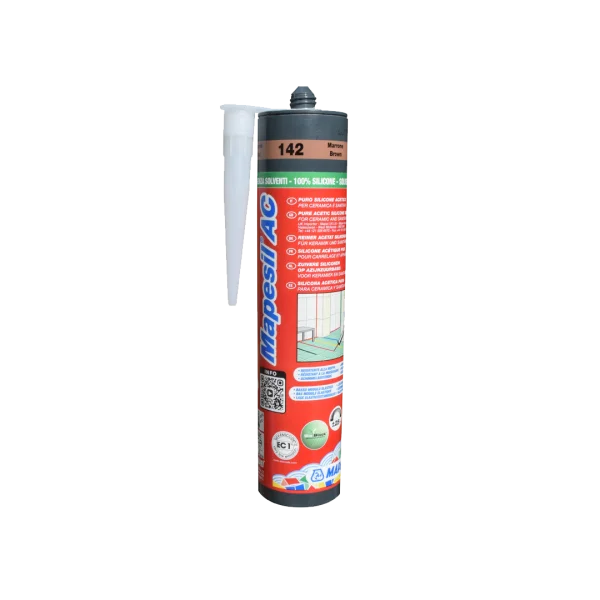 Mapesil AC Silicone Sealant for Roofing and Construction Acetic Silicone, BioBlock Technology, Glass Tile Sealant,