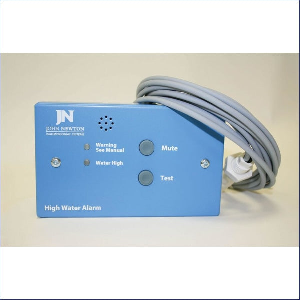 High Water Level Alarm Designed to detect high water levels within pump sump chambers and is included within the Newton Titan-Pro and Newton Titan pumping systems. The alarm is battery operated and uses a standard 9V P