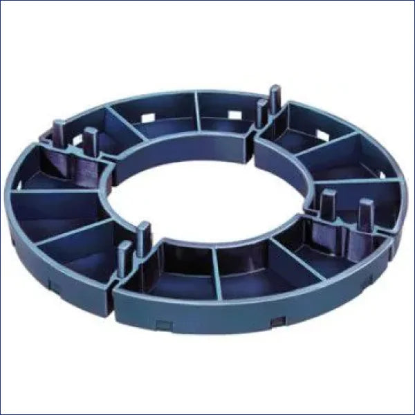 Used For: Supporting concrete slabs on an EPDM rubber roof. One paving support will support the corners of 4 adjacent slabs. Therefore 1 support required per slab.  Height: 15mm  Size: 150mm Diameter  Material: Plastic  Installation Notes: 1) Paving supports can be placed directly on to the rubber membrane. 2) Always check that your roof is structurally capable of supporting the extra load of concrete paving slabs.