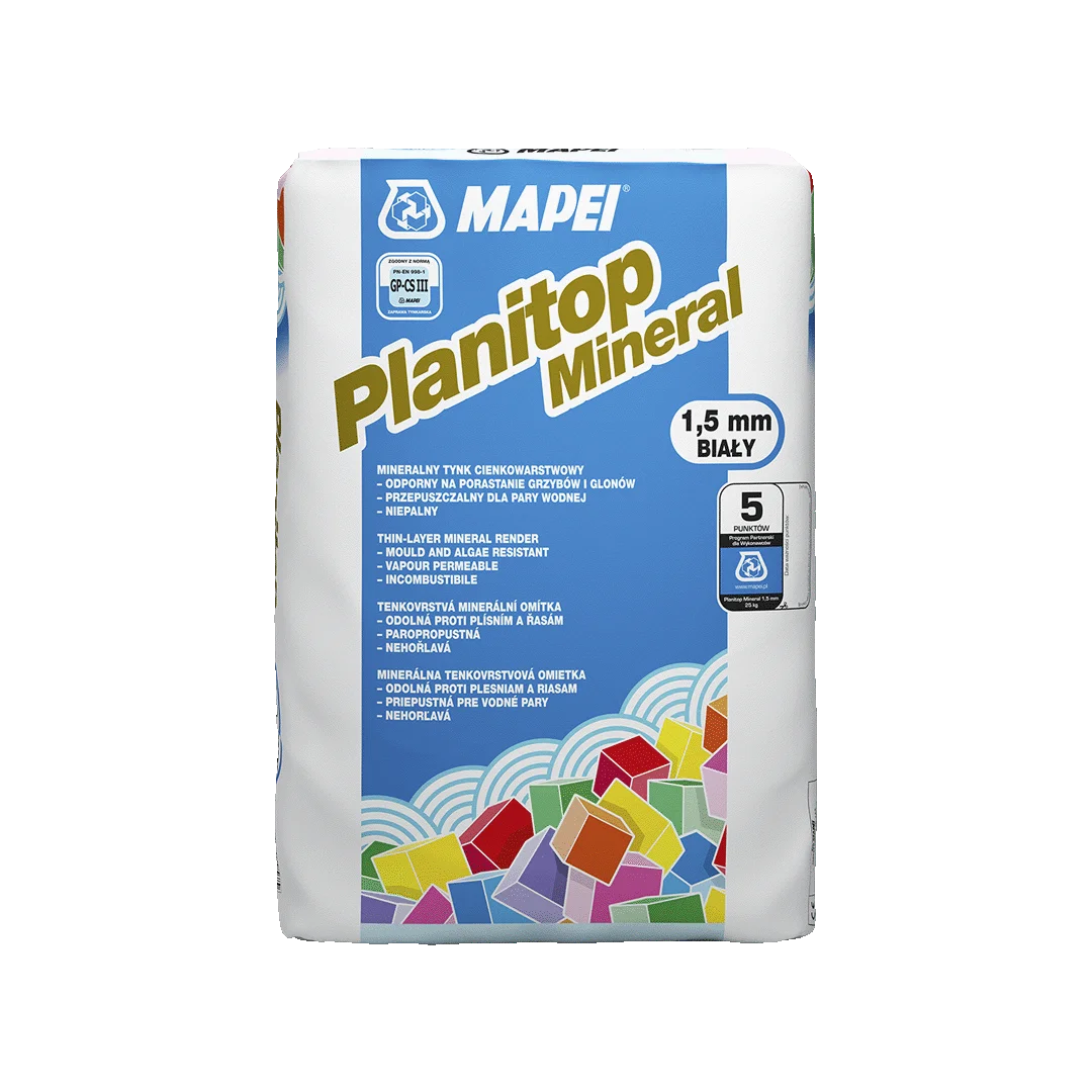 Planitop Mineral Textured Render Finish for Construction 1.5 mm render, basement wall insulation mortar, ceiling