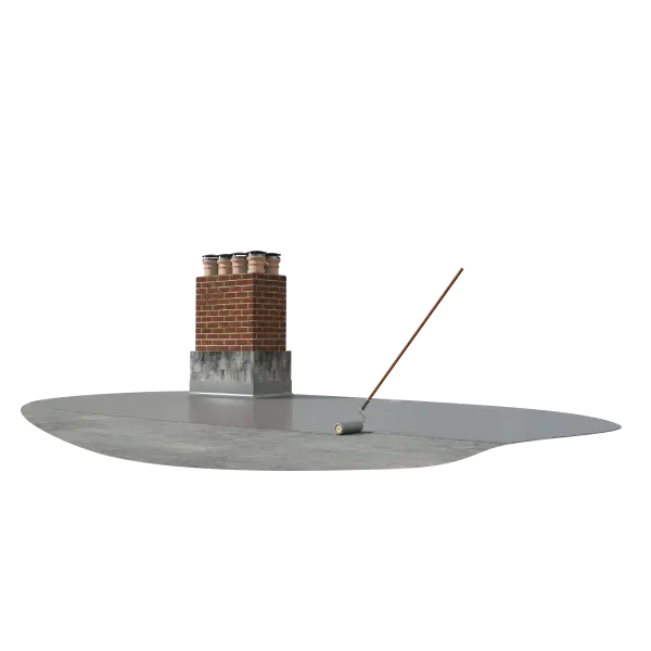 Sundial with brick chimney on curved gray base from Polymera MS Polymer