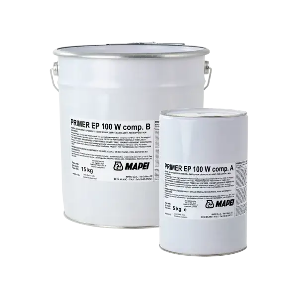 Application of PRIMER EP 100W on a non-absorbent tiled surface as a base layer for waterproofing membrane installation