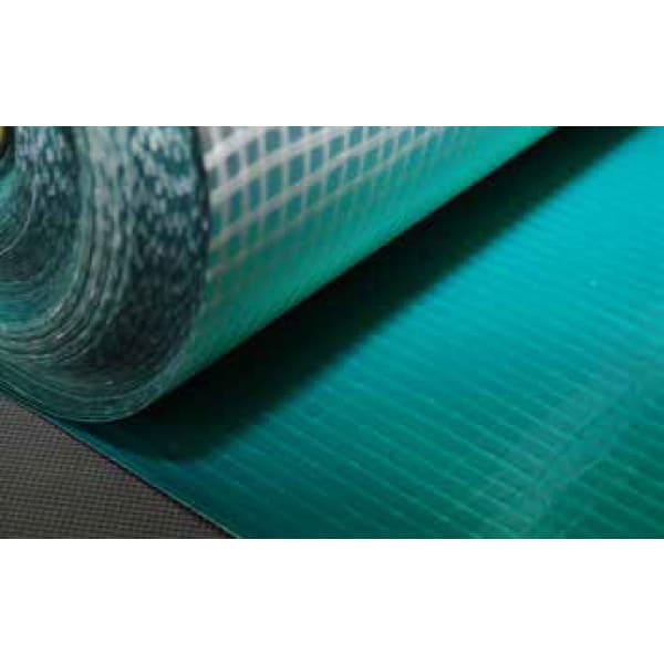 Rolled green and silver tarp of Protech GM Super for outdoor protection and coverage