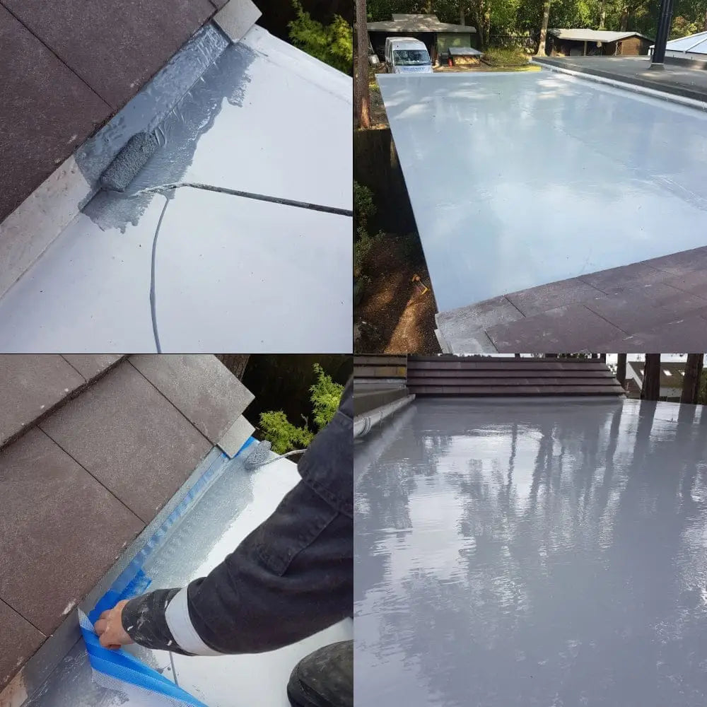 SilaCote ST 100 (13KG) Hand Applied - Instant Hydrophobic Waterproof Roof Coating over Flat Roof (osb board) in London