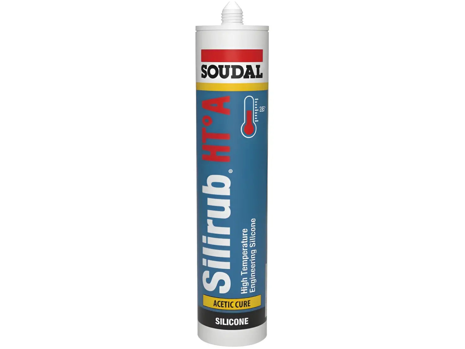 Soudal Silirub HT-A High Temperature Acetoxy Silicone Soudal chimeny sealant, fire-range, fireplace sealant, gap
