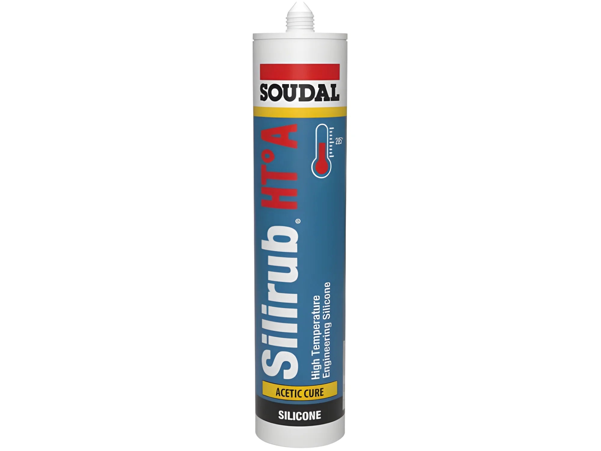 Soudal Silirub HT-A High Temperature Acetoxy Silicone Soudal chimeny sealant, fire-range, fireplace sealant, gap